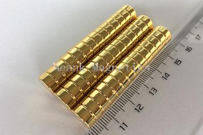 D10x4mm golden neodymium discs